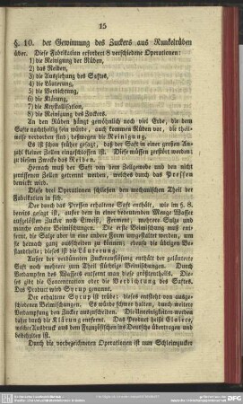 §. 10. Gewinnung des Zuckers aus Runkelrüben