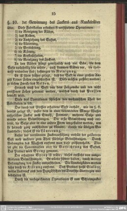 §. 10. Gewinnung des Zuckers aus Runkelrüben
