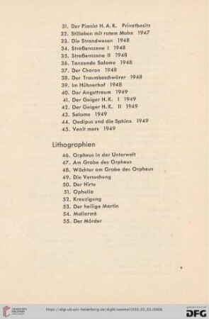 Lithographien (Nr. 46-55)