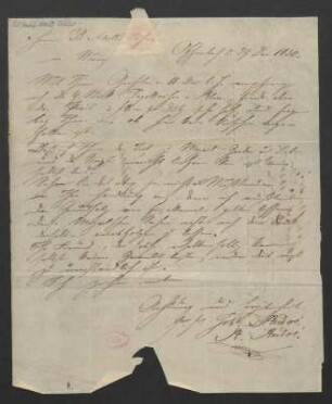 Brief an B. Schott's Söhne : 29.12.1830