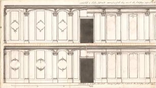 Pedetti, Peter Moritz (Maurizio); Eichstätt; Residenz (Codex Aureatinus) - Vestibül 1. OG u. 2. OG (Wandabwicklung)