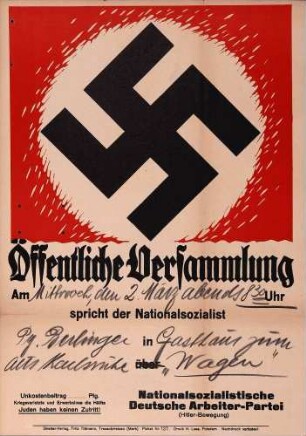Versammlung der NSDAP-Ortsgruppe Achern: Reichspräsidentenwahl (in Sasbachried)