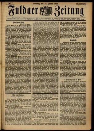 Ausgabe vom Dienstag, den 10. Januar 1893.