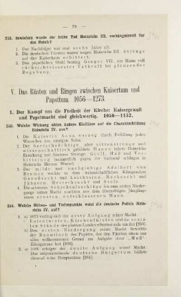 V. Das Rüsten und Ringen zwischen Kaisertum und Papsttum. 1056 - 1273