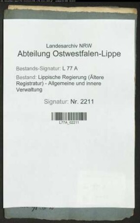Abtrag des Sternbergischen Kapitals an die hessische Kriegskasse