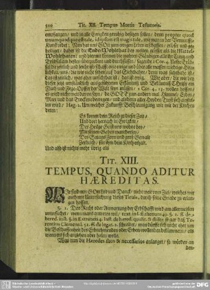 Tit. XIII. Tempus, Quando Aditur Haereditas
