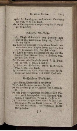 Geschriebene Musikalien