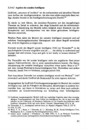 3.3.4.3 Aspekte der sozialen Intelligenz
