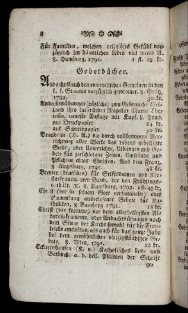Gebetbücher.