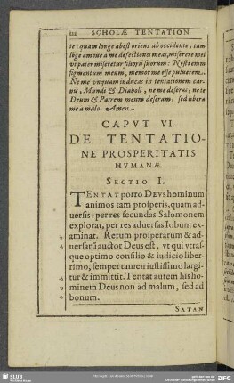 Caput VI. De Tentatione Prosperitatis Humanae