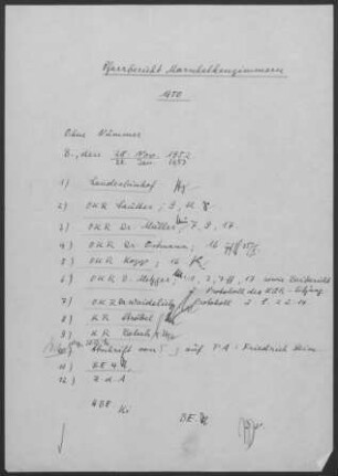 Marschalkenzimmern: Visitationsbericht mit Pfarrbericht 1950