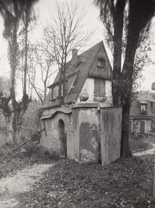 Machern. Gehöft (um 1800). Torbau und Wohnhaus