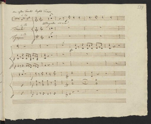 [Nachtrag] zum ersten Finale. Corni, Trombe, Timpani