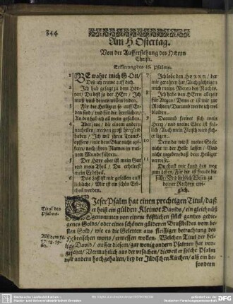 Am H. Ostertag. Von der Auferstehung des HErrn Christi