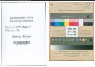 Entnazifizierung Robert Semrau , geb. 04.08.1897 (Postverwalter)