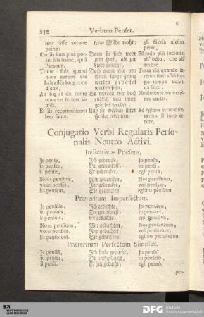Die Verba regularia (personalia) und zwar die Neutra