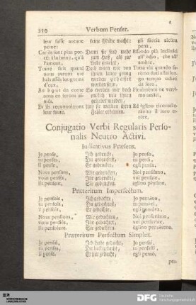 Die Verba regularia (personalia) und zwar die Neutra