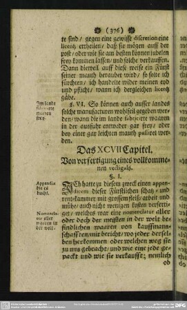 Das XCVII. Capitel. Von verfertigung eines vollkommenen vectigals