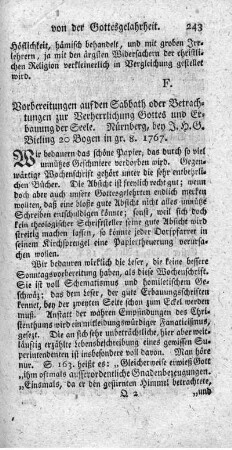 Vorbereitungen auf den Sabbath. T.1.