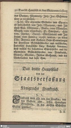 Das dritte Hauptstück von der Staatsverfassung des Königreichs Frankreichs