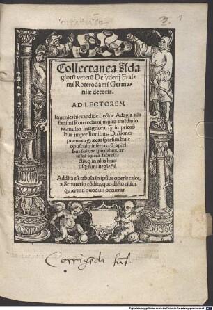 Collectanea adagiorum veterum