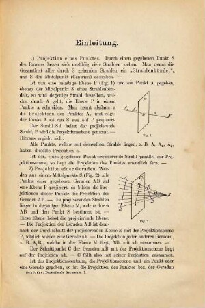 Lehrbuch der darstellenden Geometrie, 1. Specielle darstellenden Geometrie