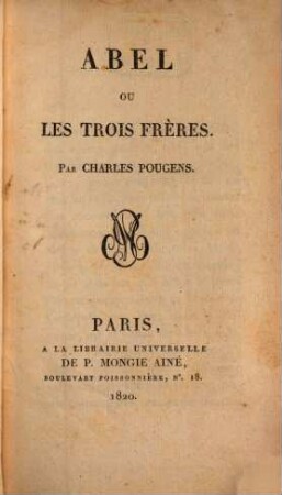Abel ou les trois frères