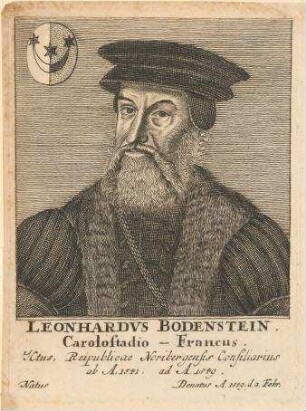 Leonhardus Bodenstein aus Karlstadt in Franken; gest. 03.02.1549