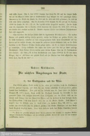 Achter Abschnitt. Die nächsten Umgebungen der Stadt