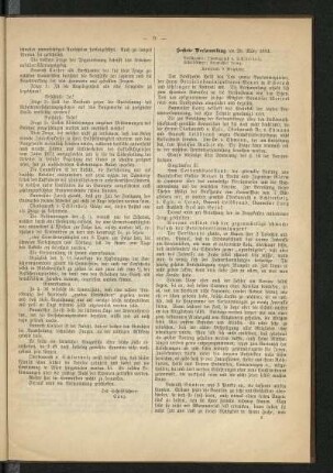Sechste ordentliche Versammlung am 26. März 1881