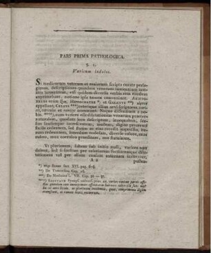Pars Prima Pathologica