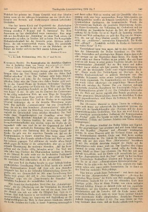 545-547 [Rezension] Kraemer, Hendrik, Die Kommunikation des christlichen Glaubens