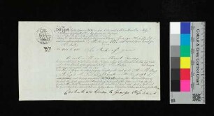 Frachtbrief (englisch), 1809