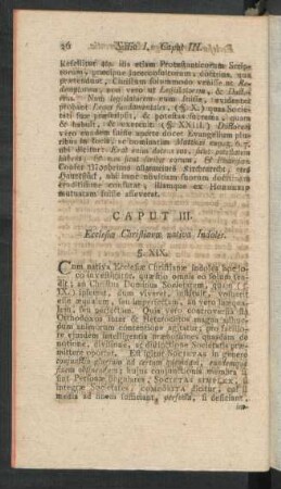 Caput III. Ecclesiae Christianae nativa Indoles