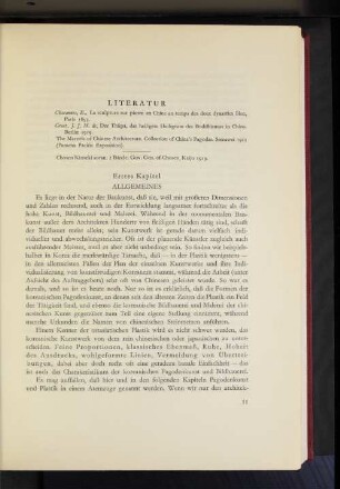 Erstes Kapitel Allgemeines