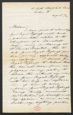 Brief an Alice  und Ludwig  : 12.08.1872