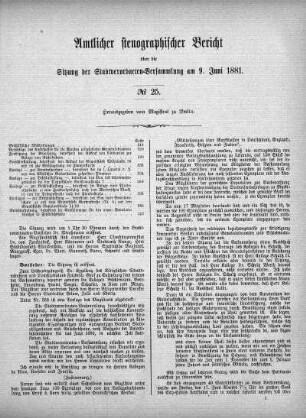 No. 25, 9. Juni 1881
