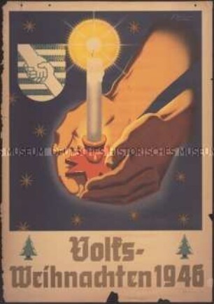 Plakat der Volkssolidarität zu Weihnachten