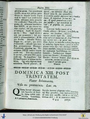 Dominica XIII. post Trinitatem.