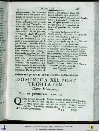 Dominica XIII. post Trinitatem.