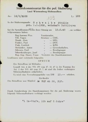 Schwalbe, Ottilie