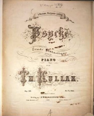 Psyché : étude fantastique pour le piano ; op. 88