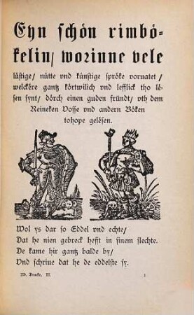 Niederdeutsches Reimbüchlein
