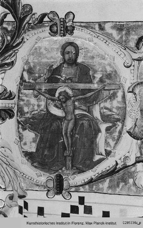 Antiphonar : Historisierte Initiale C: Gnadenstuhl