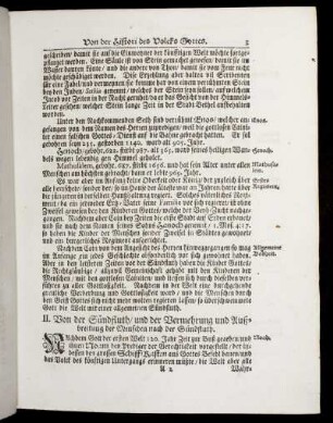 II. Von der Sündfluth/ und der Vermehrung und Außbreitung der Menschen nach der Sündfluth.
