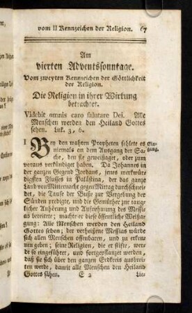 67-89, Am vierten Adventssonntage