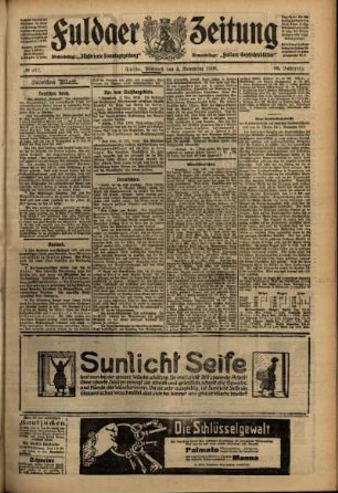 Zweite Ausgabe vom Mittwoch, den 03. November 1909.