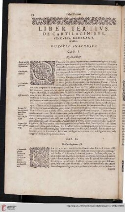 Liber tertivs, de cartilaginibvs, vincvlis, membranis, et villis