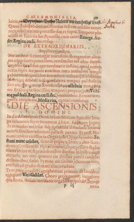 Die Ascensionis Domini.