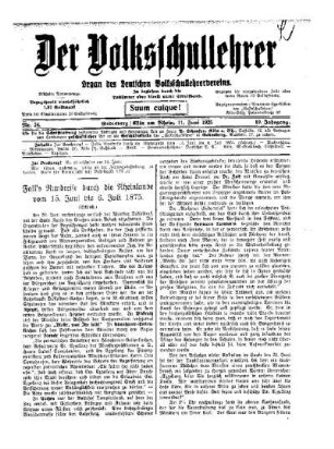 Falk's Rundreise durch die Rheinlande vom 15. Juni bis 6. Juli 1875 : (Schluß)